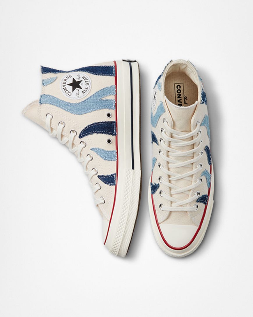 Tenisi Inalti Barbati Converse Chuck 70 Denim Bej Albastri | RO GSPF0287